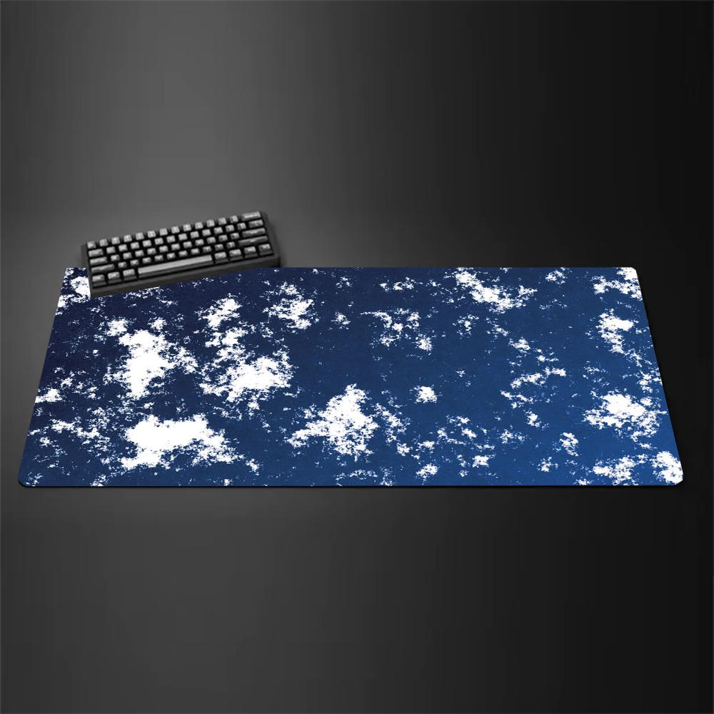 Gaming Keyboard Blue - Navy Blue White Speckled Texture Large