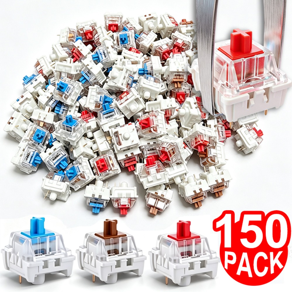 1-150Pcs 3 Pin DIY Mechanical  - Gaming Keyboard Blue ulasan dan harga