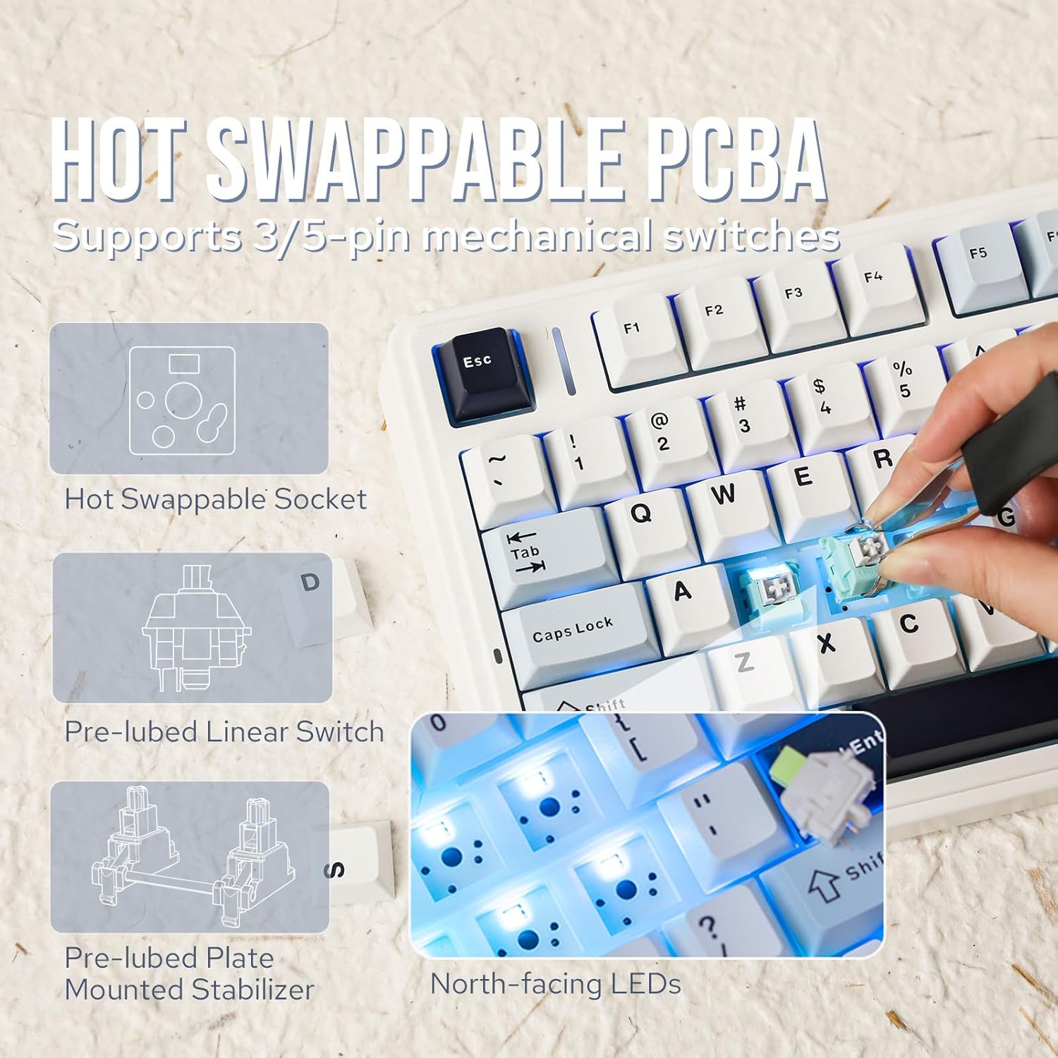 Aula F75 Mechanical Keyboard 7 - Gaming Keyboard Mini Mechanical ulasan dan harga