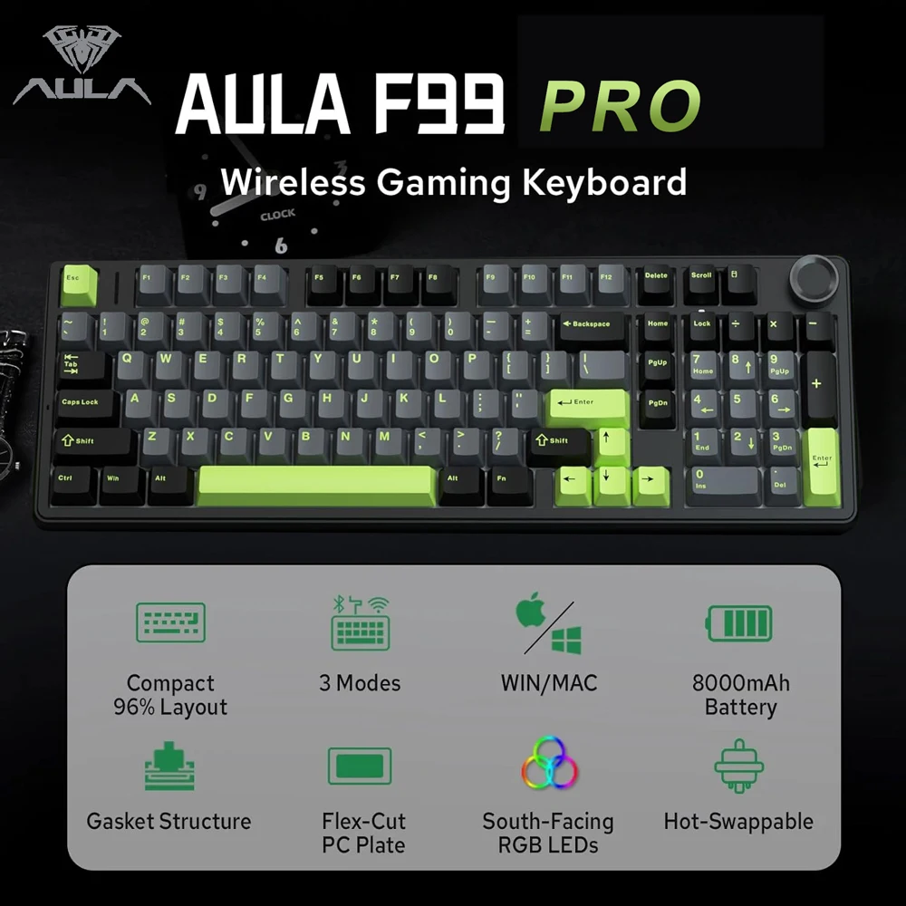 AULA F99PRO Gaming Mechanical  - Gaming Keyboard Hot Swappable ulasan dan harga