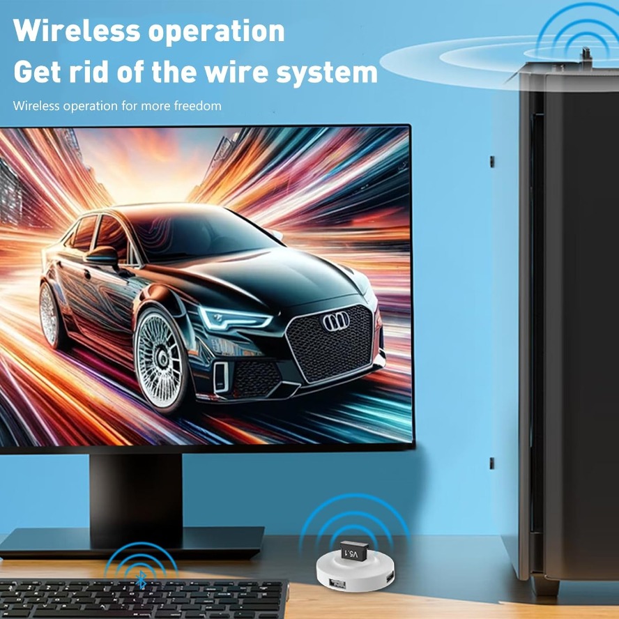 Bluetooth 5.1 Dongle Adapter W - Gaming Keyboard Wireless ulasan dan harga