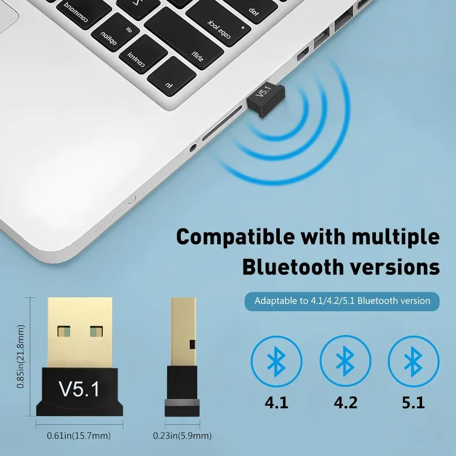 Bluetooth 5.1 Dongle Adapter W - Gaming Keyboard Wireless ulasan dan harga