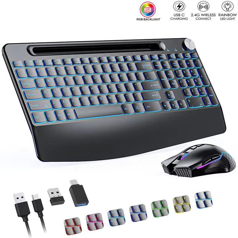 2.4G&Type-C Wireless Keyboard  - Gaming Keyboard Mouse Wireless ulasan dan harga