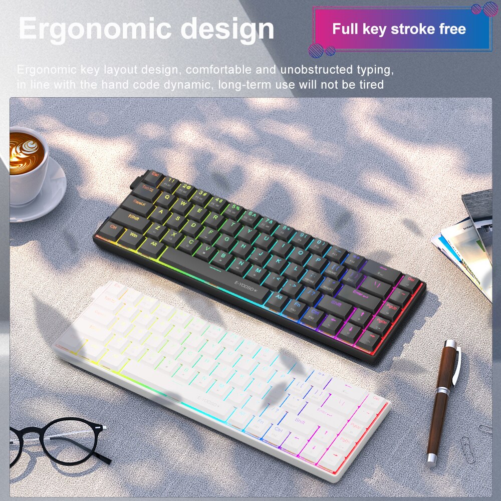 E-YOOSO A68 RGB Mini Slim USB  - Gaming Keyboard Mobile ulasan dan harga