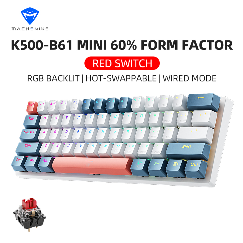 K500-B61 Machenike Mini Mechan - Gaming Keyboard Blue ulasan dan harga
