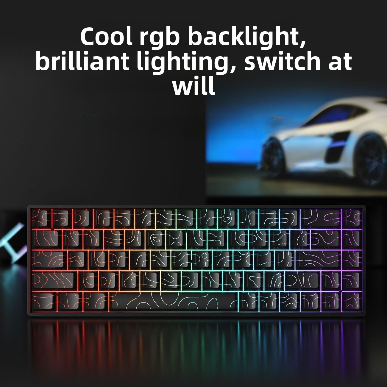 Teclado 60% Wireless Bluetooth - Gaming Keyboard Mobile ulasan dan harga