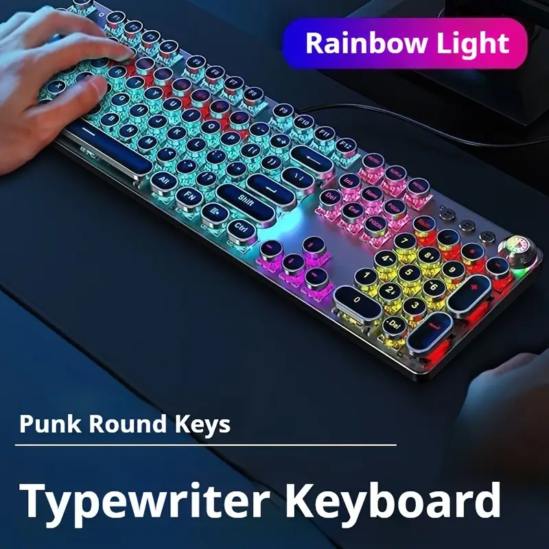 EWEADN Punk Typewriter Mechani - Gaming Keyboard Typewriter ulasan dan harga