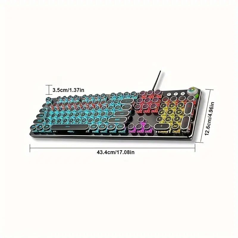 EWEADN Punk Typewriter Mechani - Gaming Keyboard Typewriter ulasan dan harga