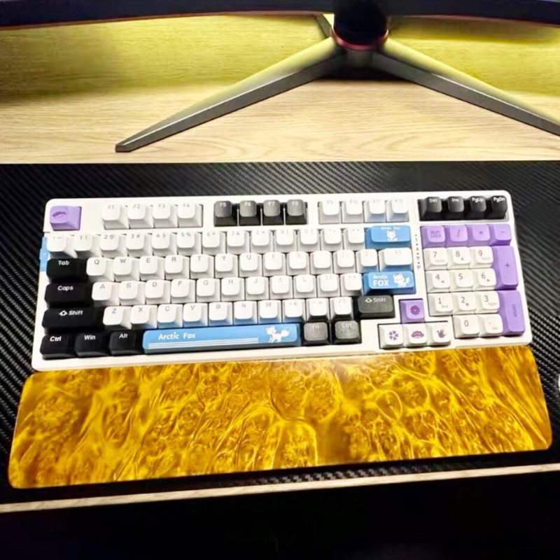 Natural Solid Wood Keyboard Pl - Wrist Rest Wood ulasan dan harga