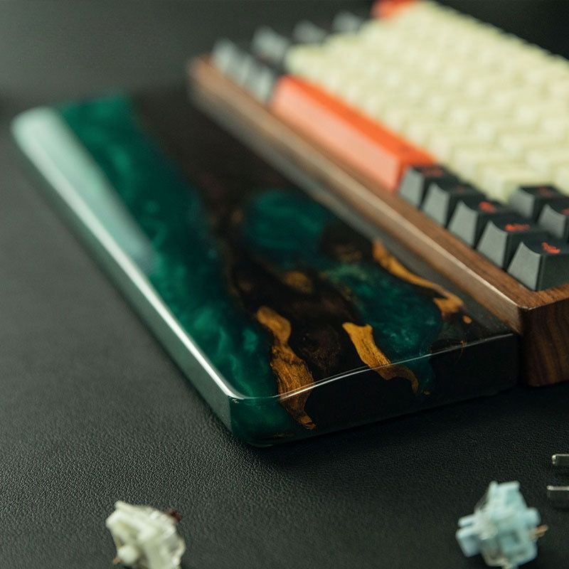 Solid Wood Resin Keyboard Wris - Wrist Rest Wood ulasan dan harga