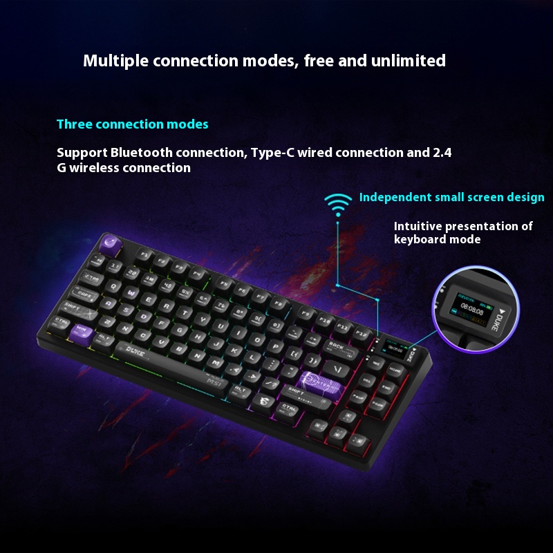 MSI FORGE GK600 W DUKE Three M - Gaming Keyboard Mini Mechanical ulasan dan harga