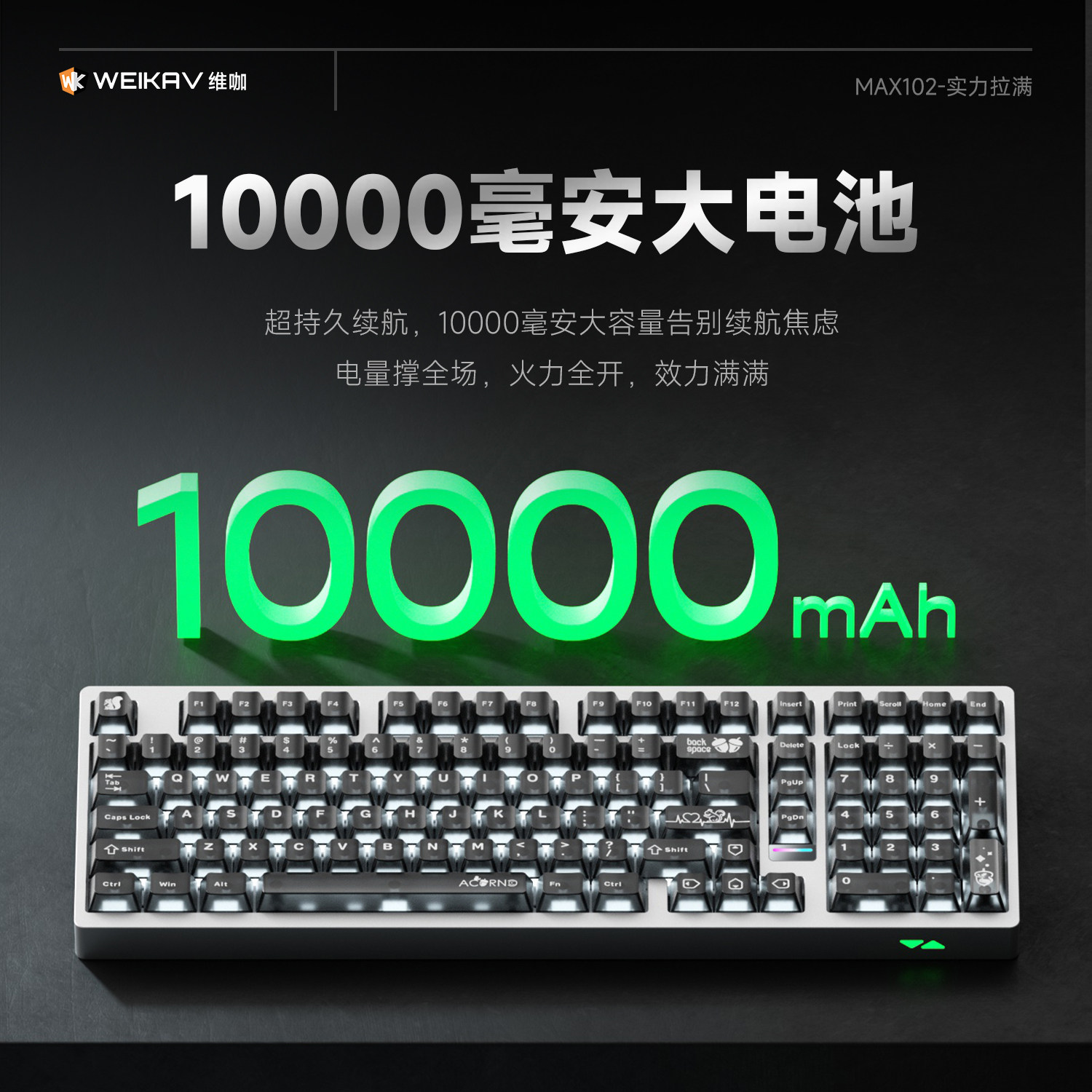 Weika Max102 Aluminum Case Wir - Gaming Keyboard He ulasan dan harga