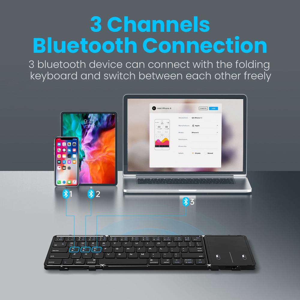 BOW Korea/Russia Wireless Fold - Gaming Keyboard Number Pad ulasan dan harga