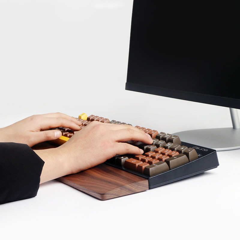 One-Hand Oak Walnut Wooden Key - Gaming Keyboard Number Pad ulasan dan harga