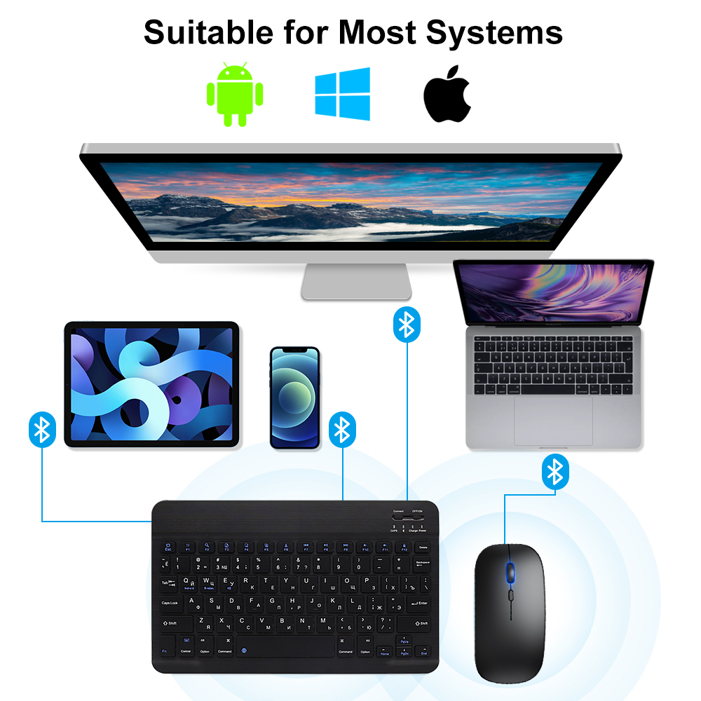 Bluetooth Keyboard and Mouse F - Gaming Keyboard Mouse Wireless ulasan dan harga