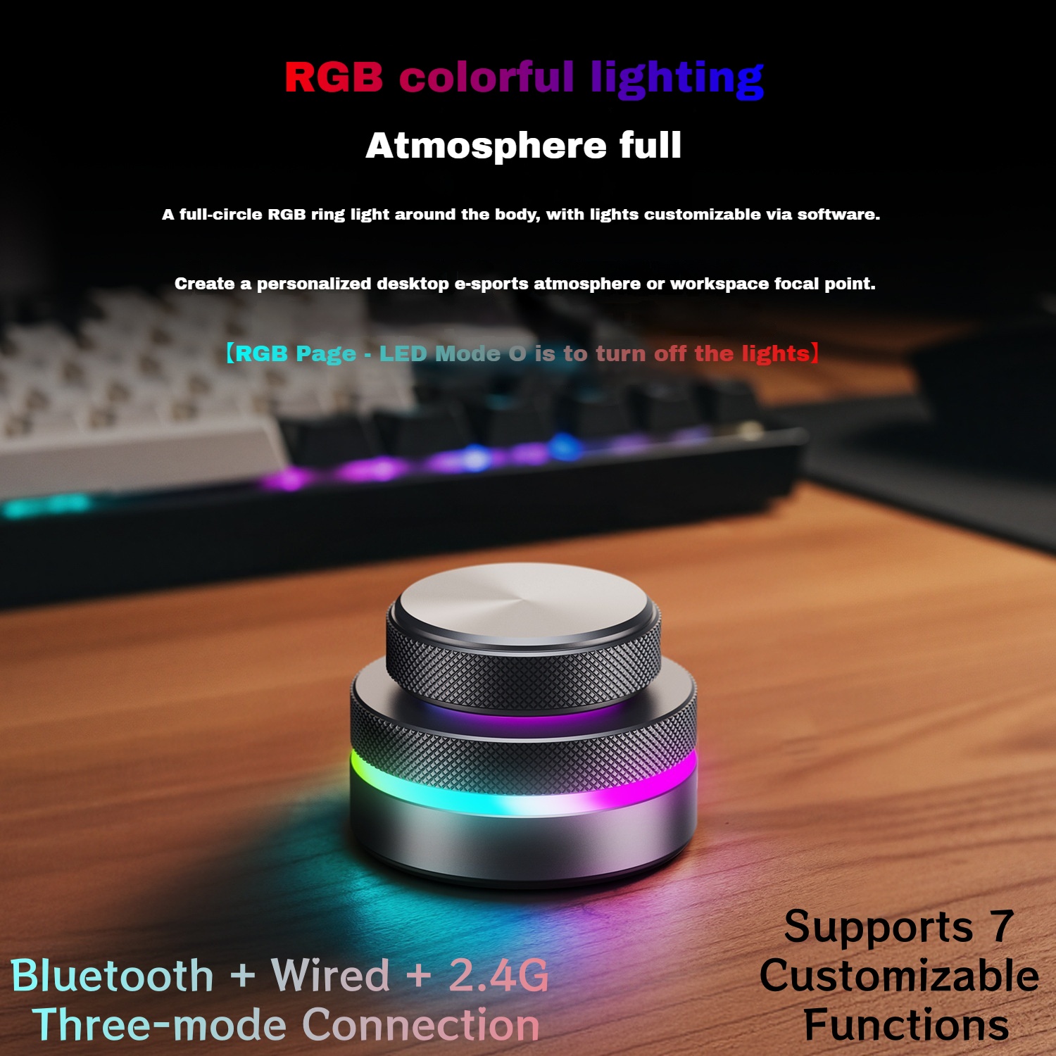 RGB Dual Knob Keyboard Customi - Gaming Keyboard Wireless ulasan dan harga