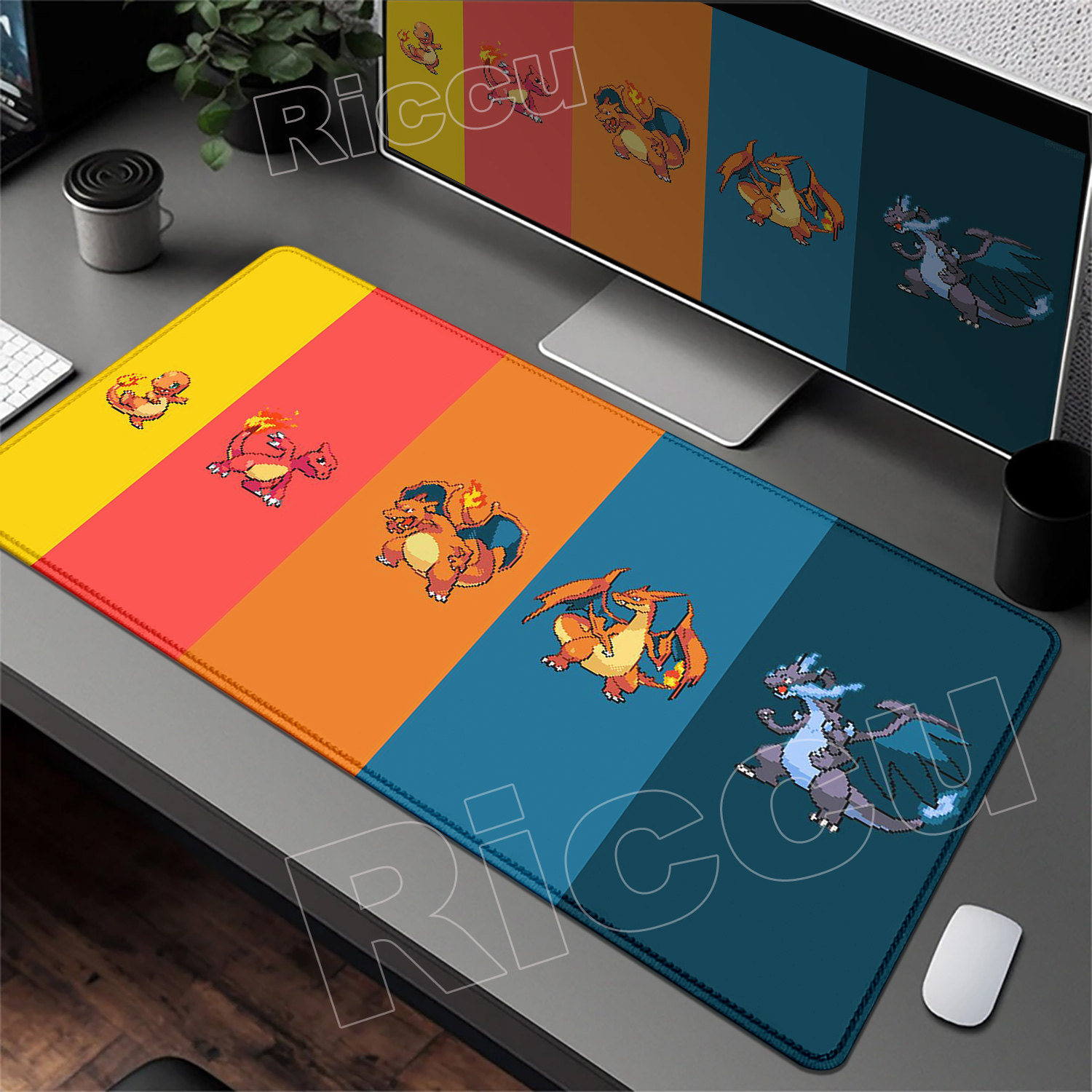 HD Print P-pokemon-C-Charizard - Gaming Keyboard Typewriter ulasan dan harga