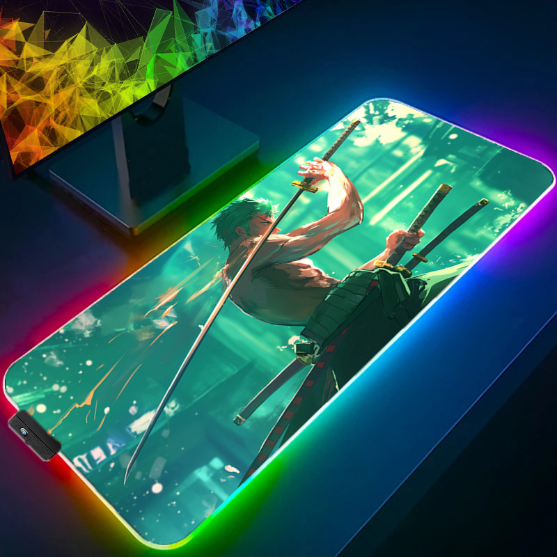 ONE PIECE Zoro Mouse Pad RGB G - Gaming Keyboard He ulasan dan harga