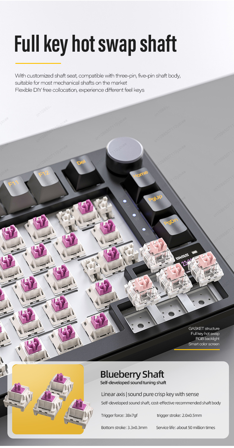 2024 New AL66 Mechanical Keybo - Gaming Keyboard Hot Swappable ulasan dan harga