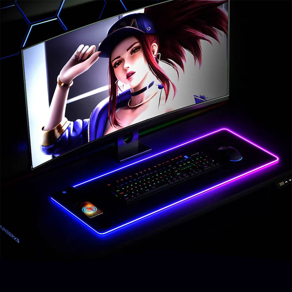 RGB mouse pad with wireless ch - Gaming Keyboard Mouse Wireless ulasan dan harga