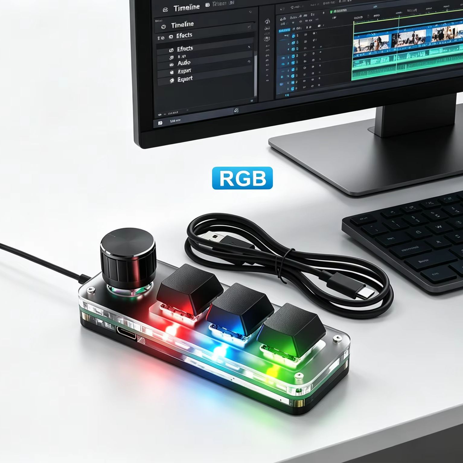 Programmable 3 Keys With Knob  - Gaming Keyboard Number Pad ulasan dan harga