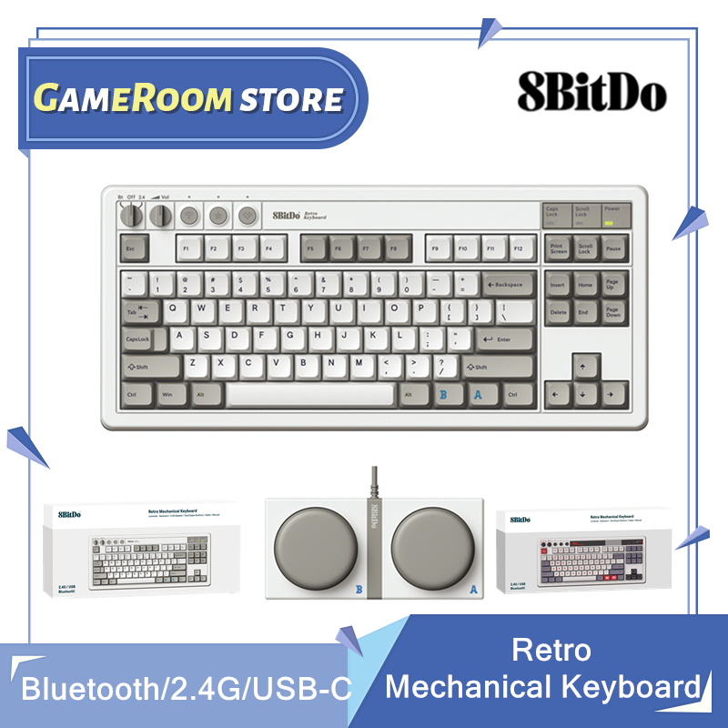 8Bitdo Retro Mechanical Keyboa - Gaming Keyboard Hot Swappable ulasan dan harga