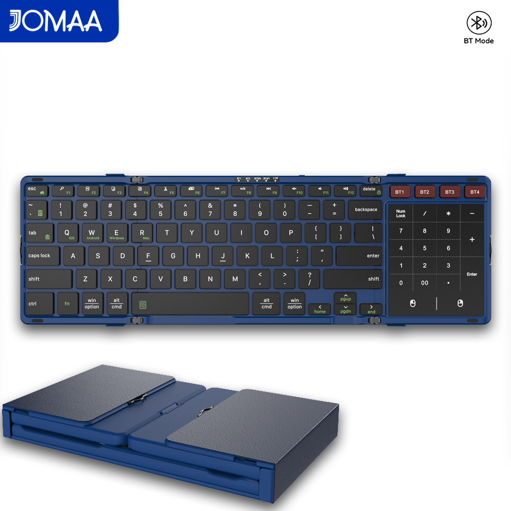 JOMAA Foldable Bluetooth Keybo - Gaming Keyboard Number Pad ulasan dan harga