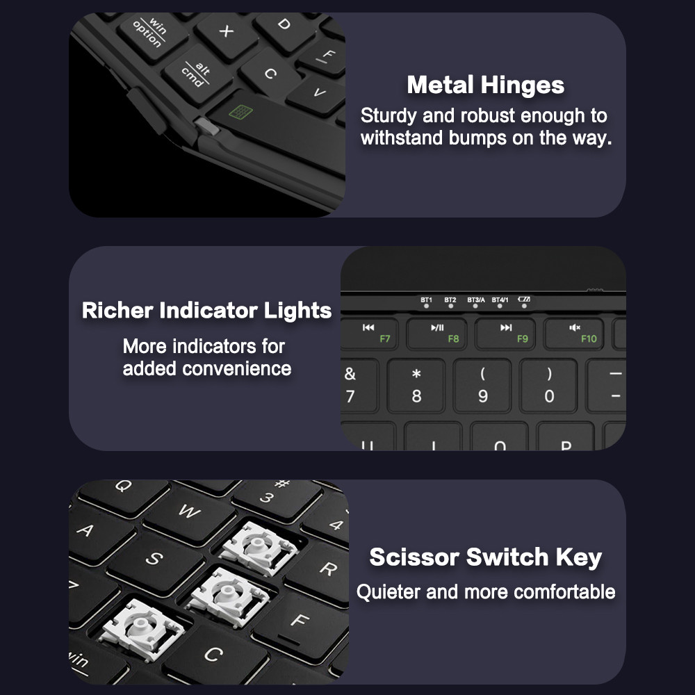 JOMAA Foldable Bluetooth Keybo - Gaming Keyboard Number Pad ulasan dan harga