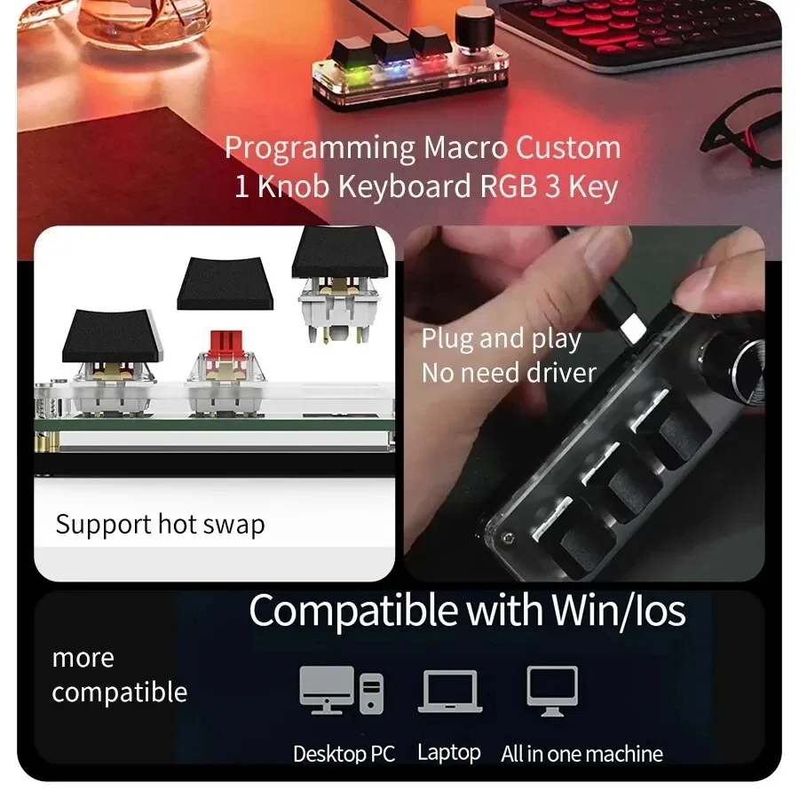 Mini Macro Mechanical Keyboard - Gaming Keyboard Mini Mechanical ulasan dan harga
