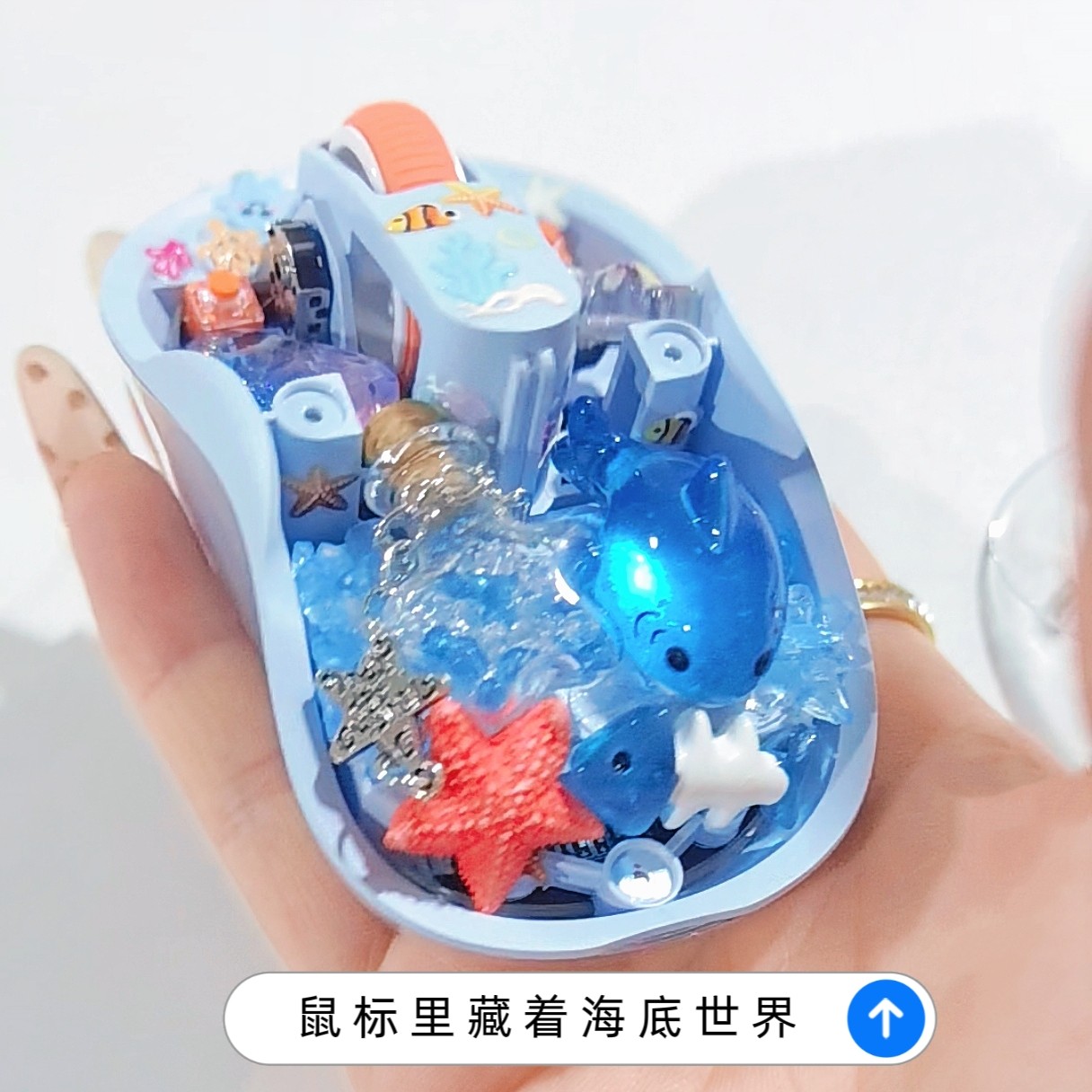 Whale/Starfish Handmade Transp - Gaming Keyboard Mouse Wireless ulasan dan harga