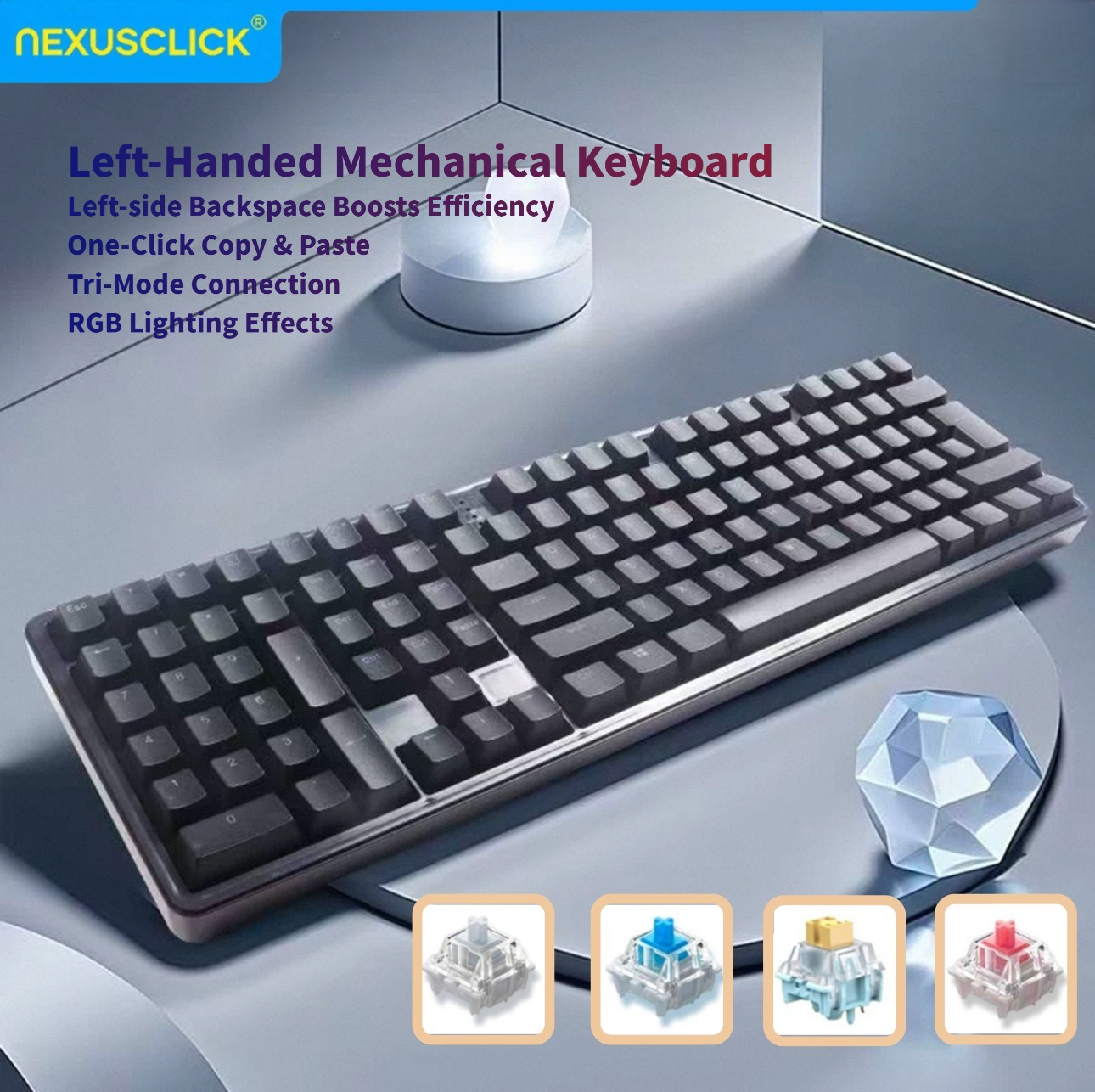 NexusClick Ergonomic Left Hand - Gaming Keyboard Number Pad ulasan dan harga